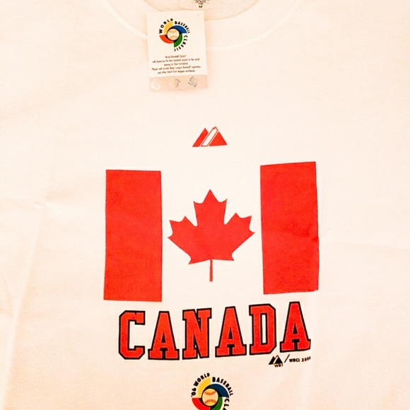 VTG. WBC / World Baseball Classic CANADA T-SHIRT 1st Year Free Shipping ( M ) - Picture 4 of 10
